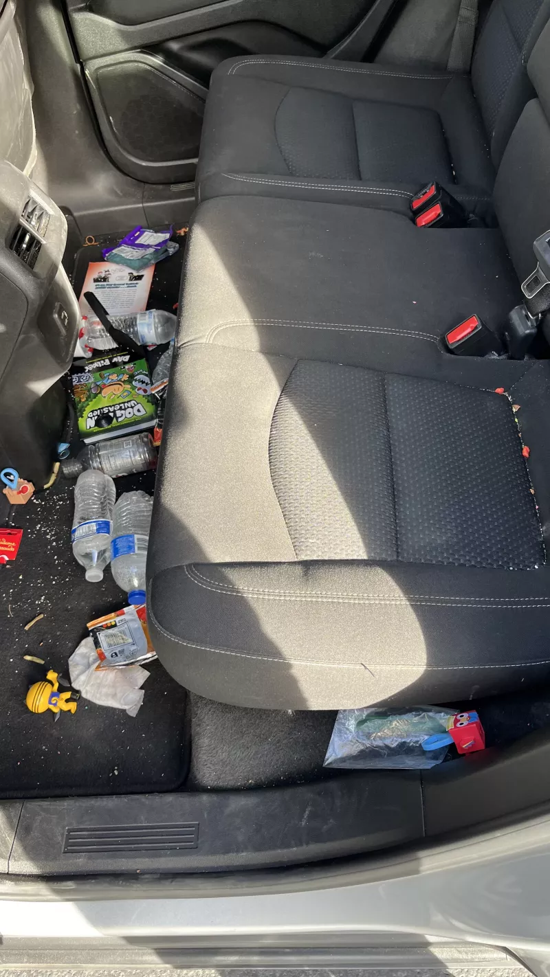 Clean car dashboard console after detailing